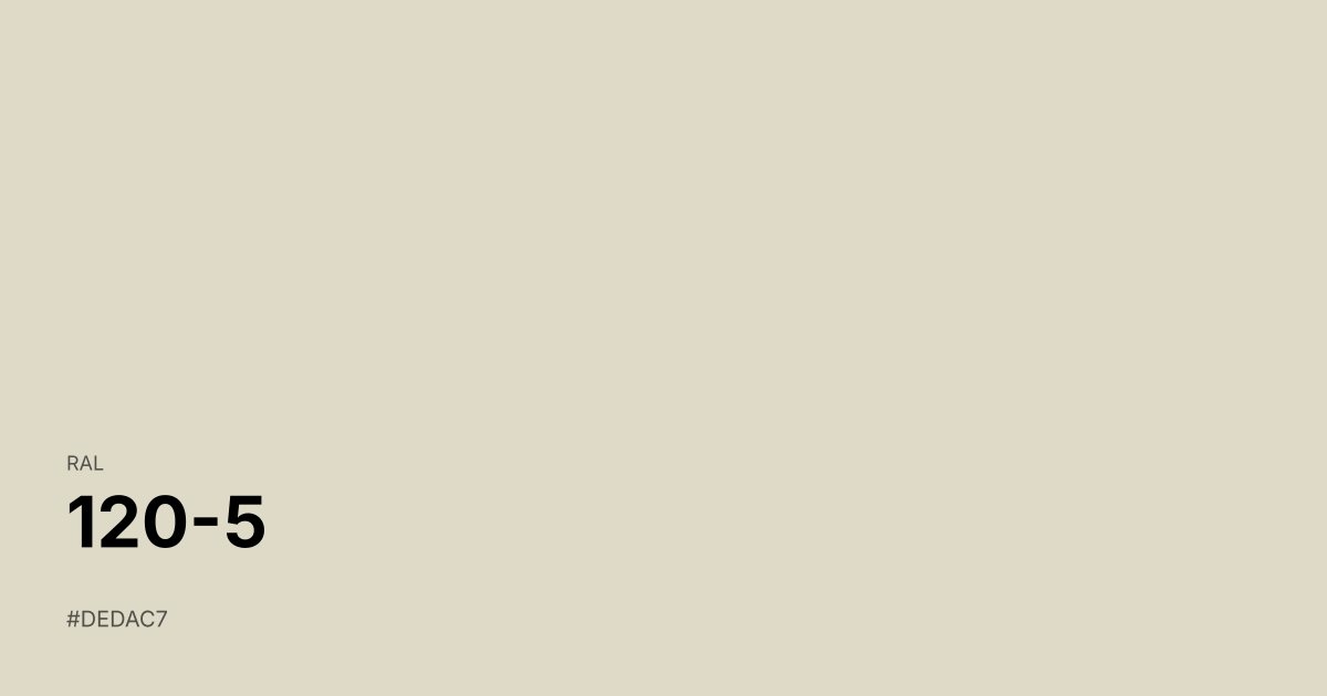 RAL 120-5 color swatch - #dedac7 hex code for design, paint, and coating reference