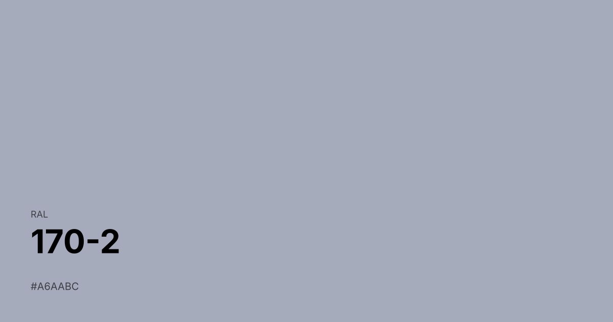 RAL 170-2 color swatch - #a6aabc hex code for design, paint, and coating reference