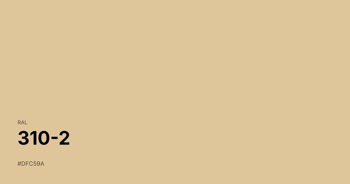 RAL 310-2 color swatch - #dfc59a hex code for design, paint, and coating reference