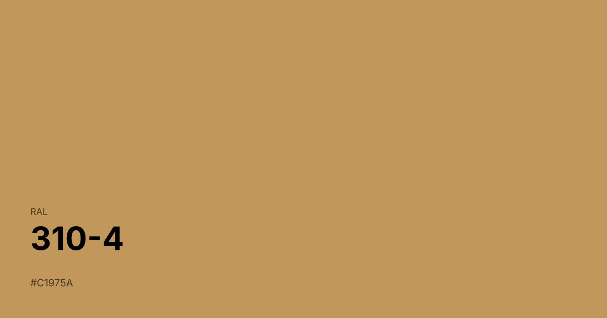 RAL 310-4 color swatch - #c1975a hex code for design, paint, and coating reference
