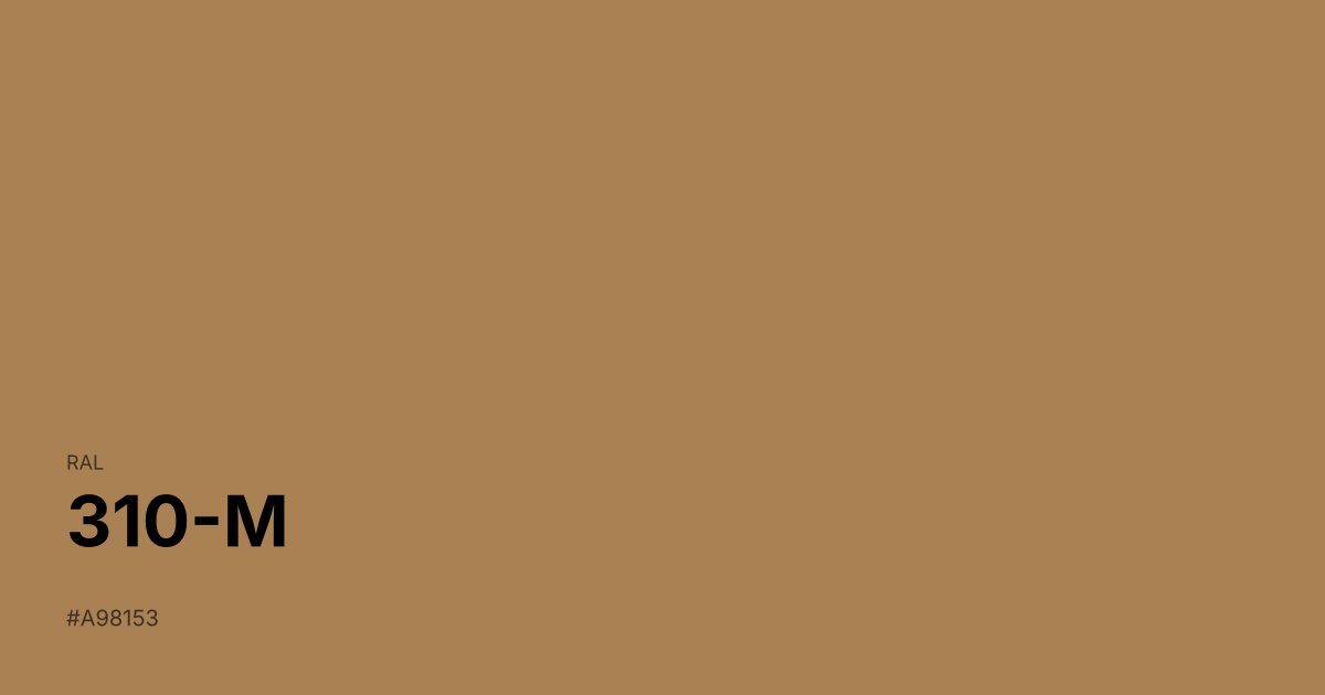RAL 310-M color swatch - #a98153 hex code for design, paint, and coating reference