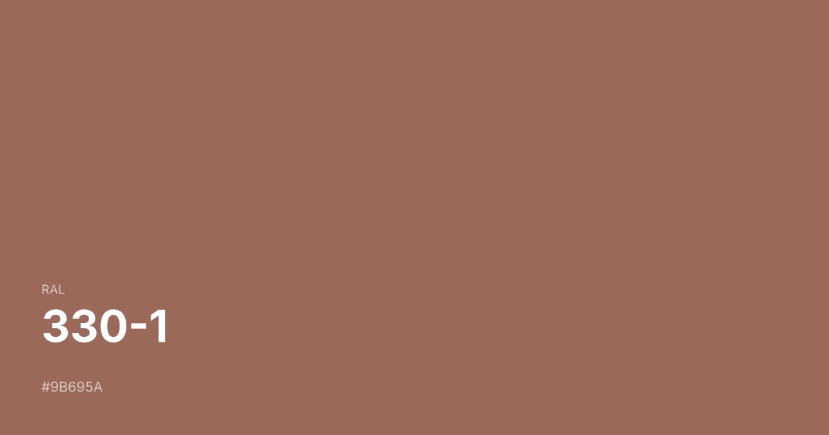 RAL 330-1 color swatch - #9b695a hex code for design, paint, and coating reference