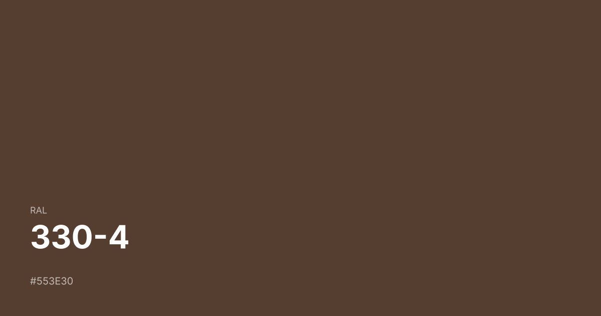 RAL 330-4 color swatch - #553e30 hex code for design, paint, and coating reference