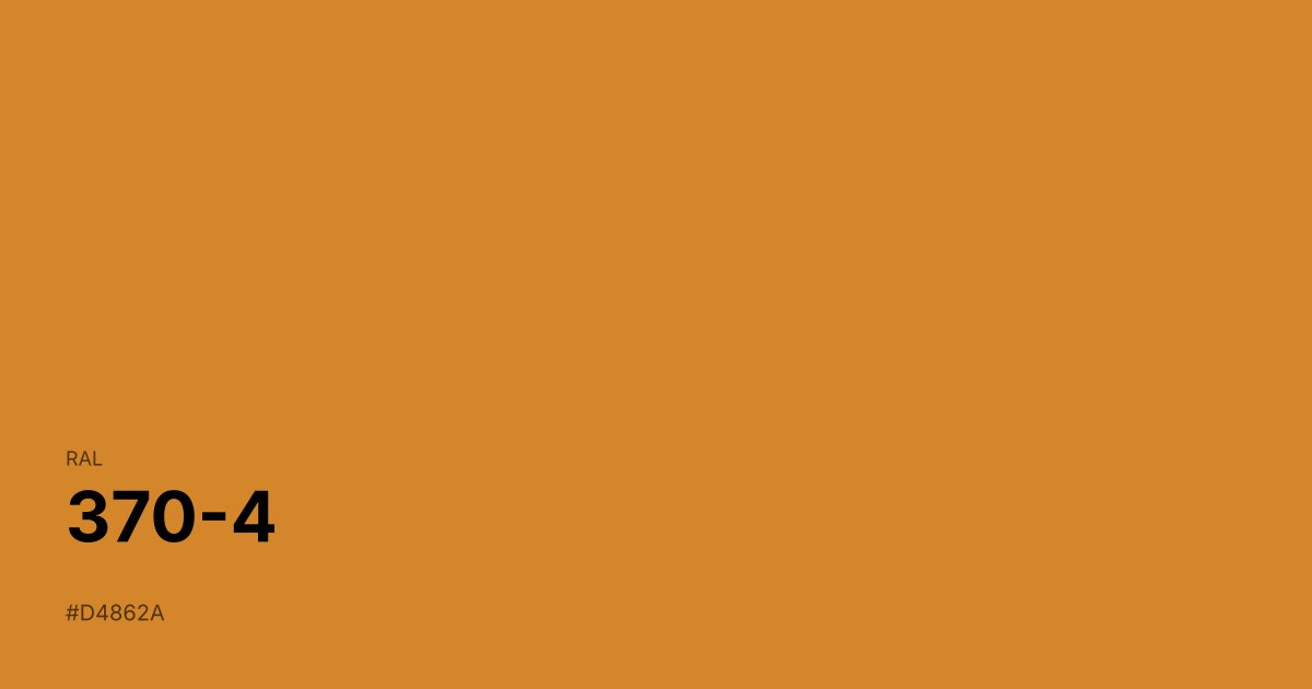 RAL 370-4 color swatch - #d4862a hex code for design, paint, and coating reference