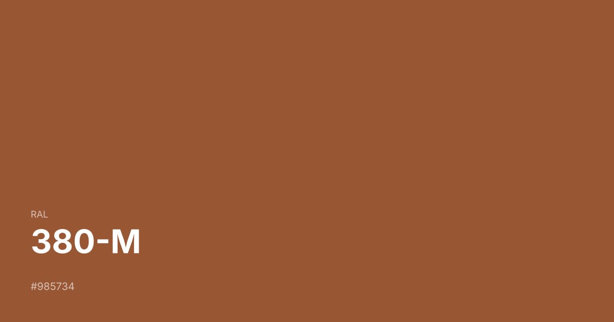 RAL 380-M color swatch - #985734 hex code for design, paint, and coating reference