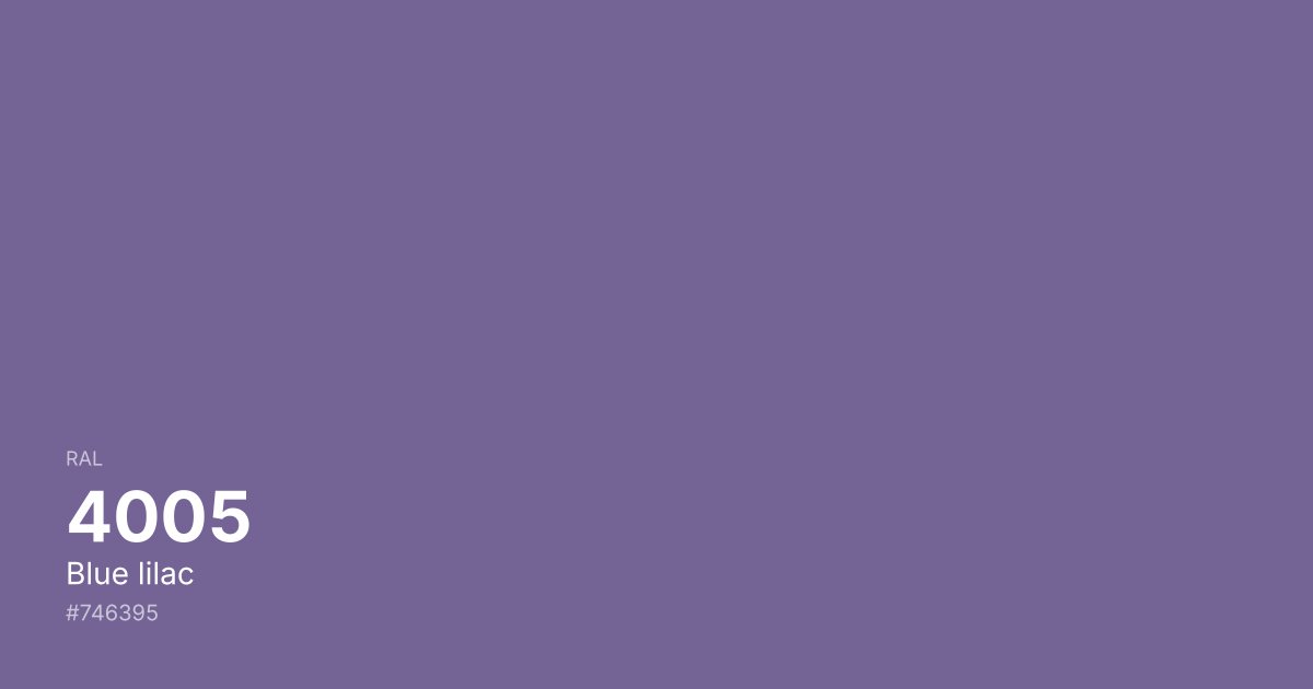 RAL 4005 Blue lilac color swatch - #746395 hex code for design, paint, and coating reference