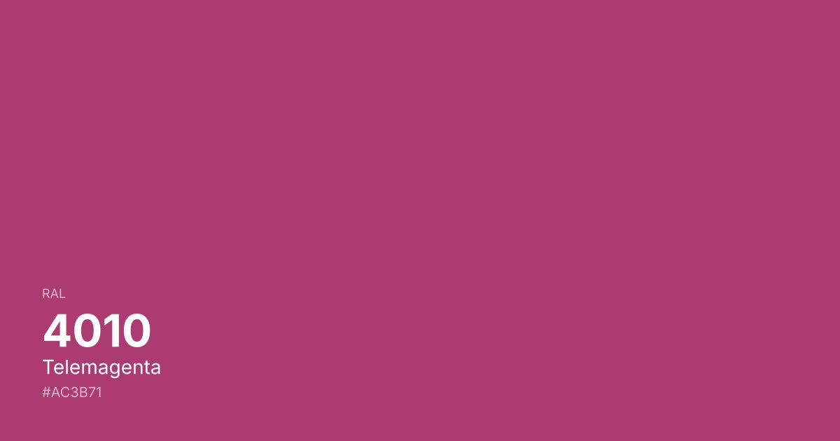 RAL 4010 Telemagenta color swatch - #ac3b71 hex code for design, paint, and coating reference