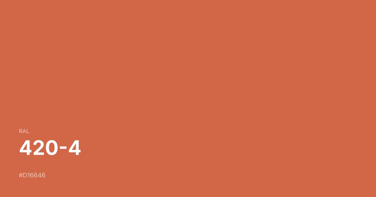 RAL 420-4 color swatch - #d16646 hex code for design, paint, and coating reference