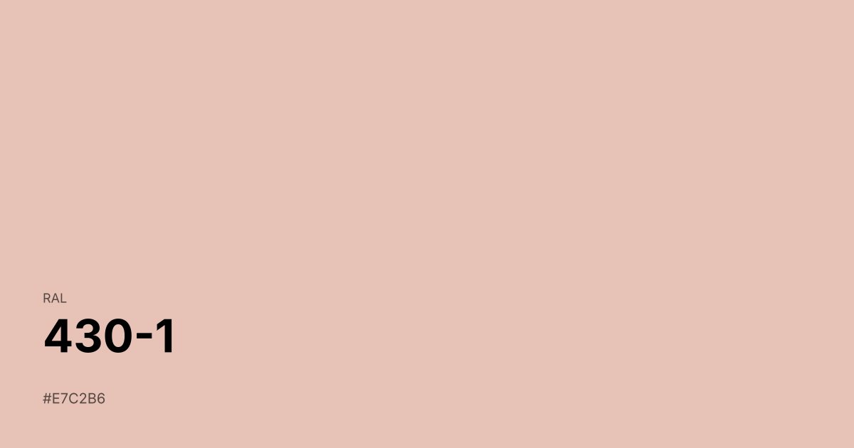 RAL 430-1 color swatch - #e7c2b6 hex code for design, paint, and coating reference