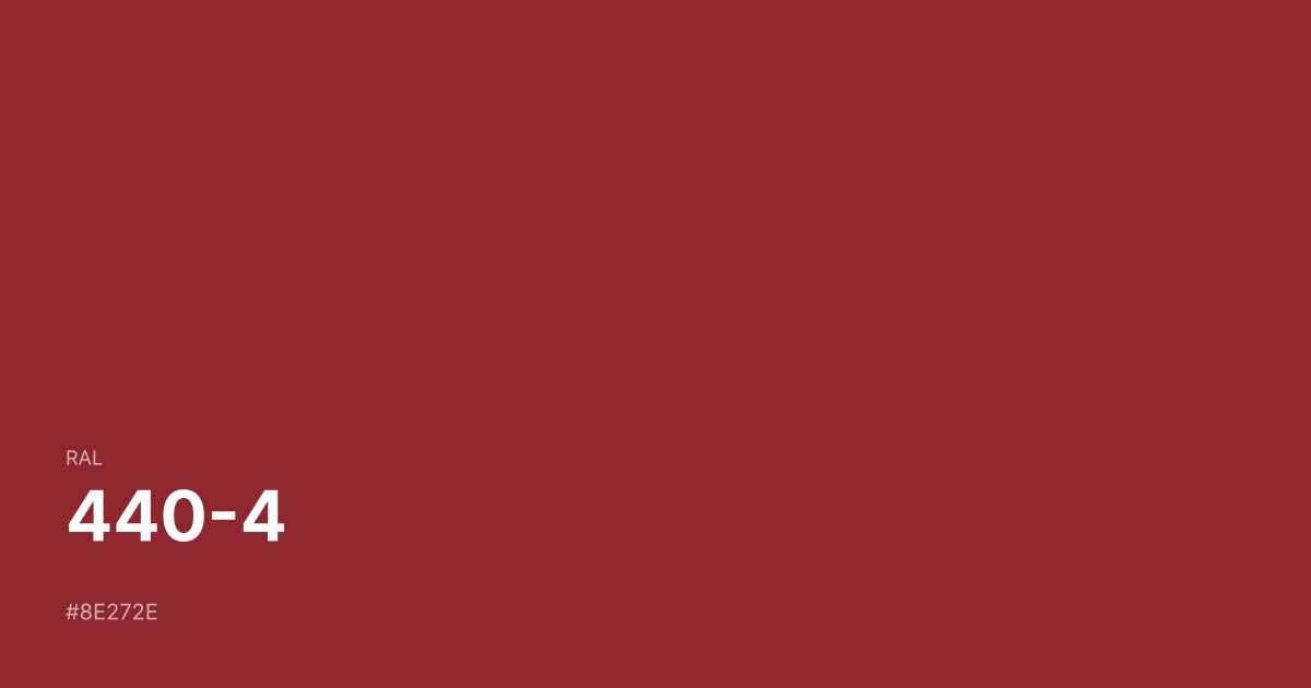 RAL 440-4 color swatch - #8e272e hex code for design, paint, and coating reference