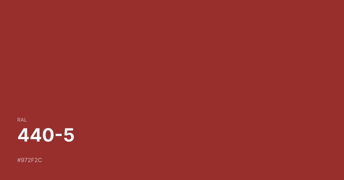 RAL 440-5 color swatch - #972f2c hex code for design, paint, and coating reference