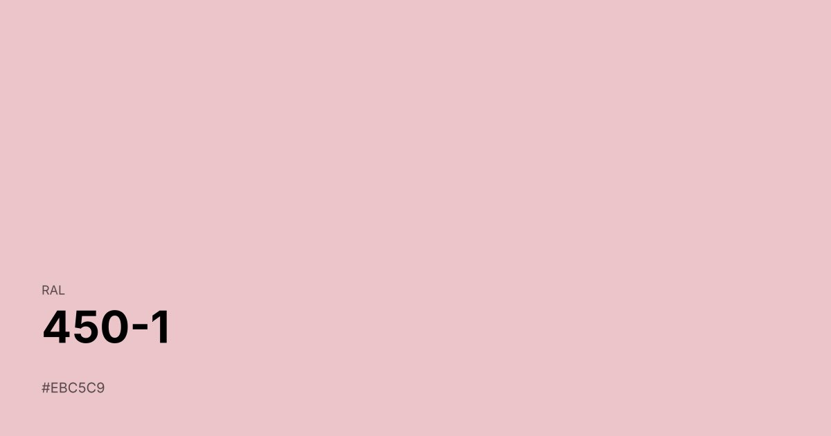 RAL 450-1 color swatch - #ebc5c9 hex code for design, paint, and coating reference