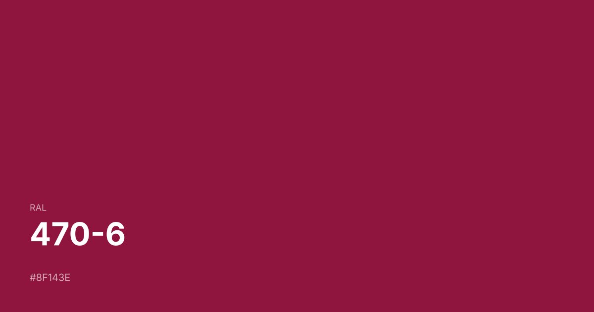 RAL 470-6 color swatch - #8f143e hex code for design, paint, and coating reference