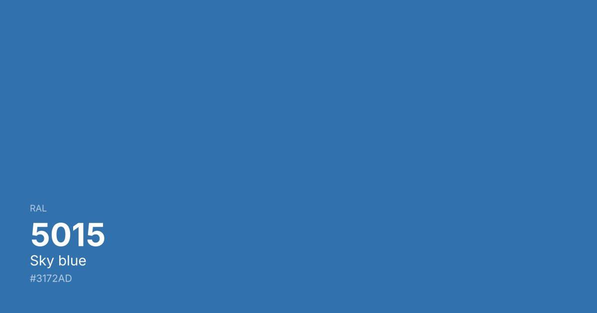 RAL 5015 Sky blue color swatch - #3172ad hex code for design, paint, and coating reference