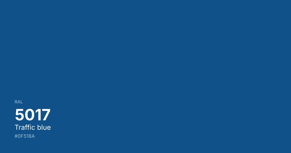 RAL 5017 Traffic blue color swatch - #0f518a hex code for design, paint, and coating reference