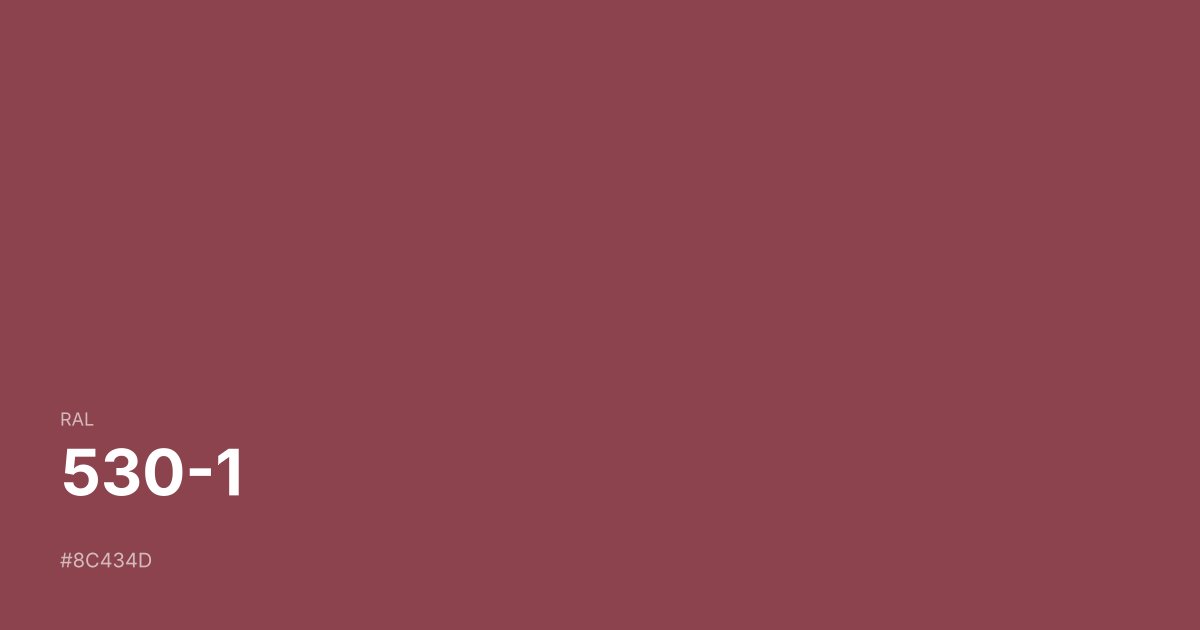 RAL 530-1 color swatch - #8c434d hex code for design, paint, and coating reference