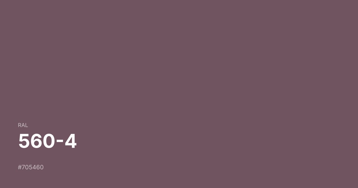 RAL 560-4 color swatch - #705460 hex code for design, paint, and coating reference