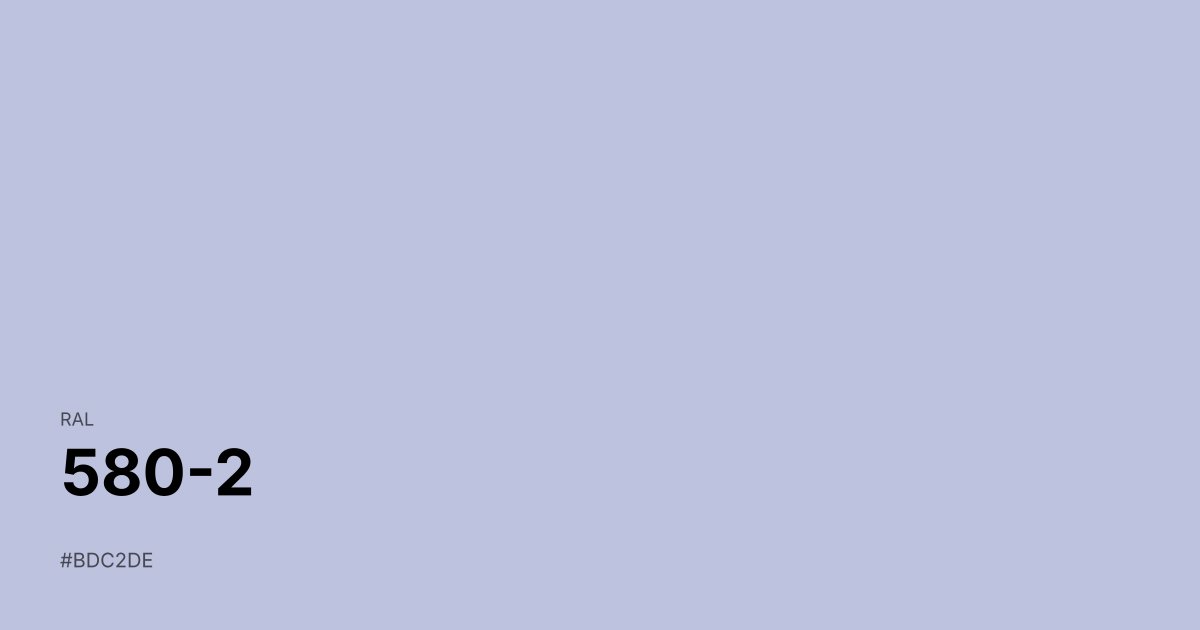 RAL 580-2 color swatch - #bdc2de hex code for design, paint, and coating reference