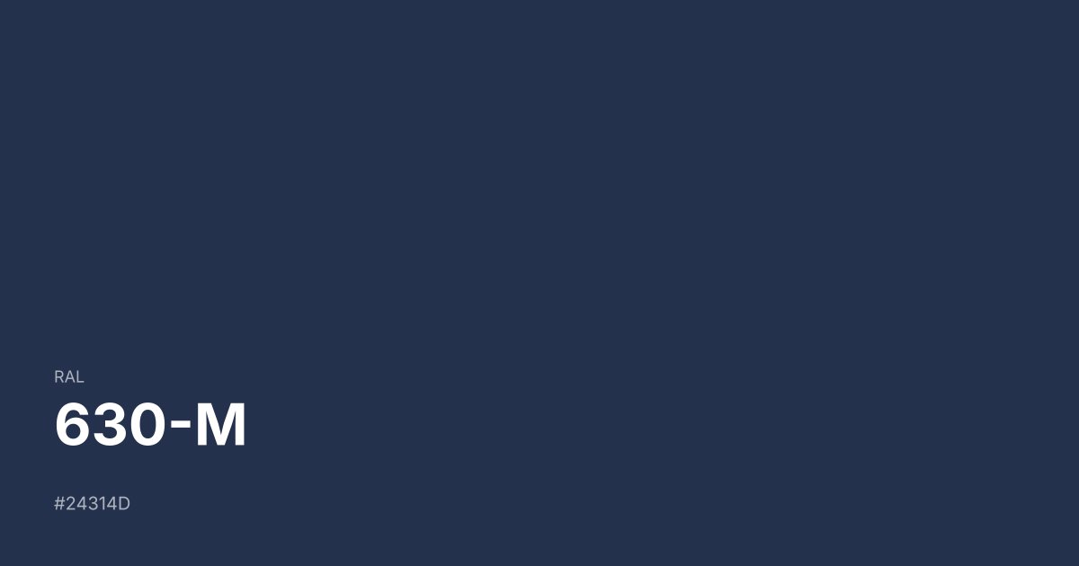 RAL 630-M color swatch - #24314d hex code for design, paint, and coating reference