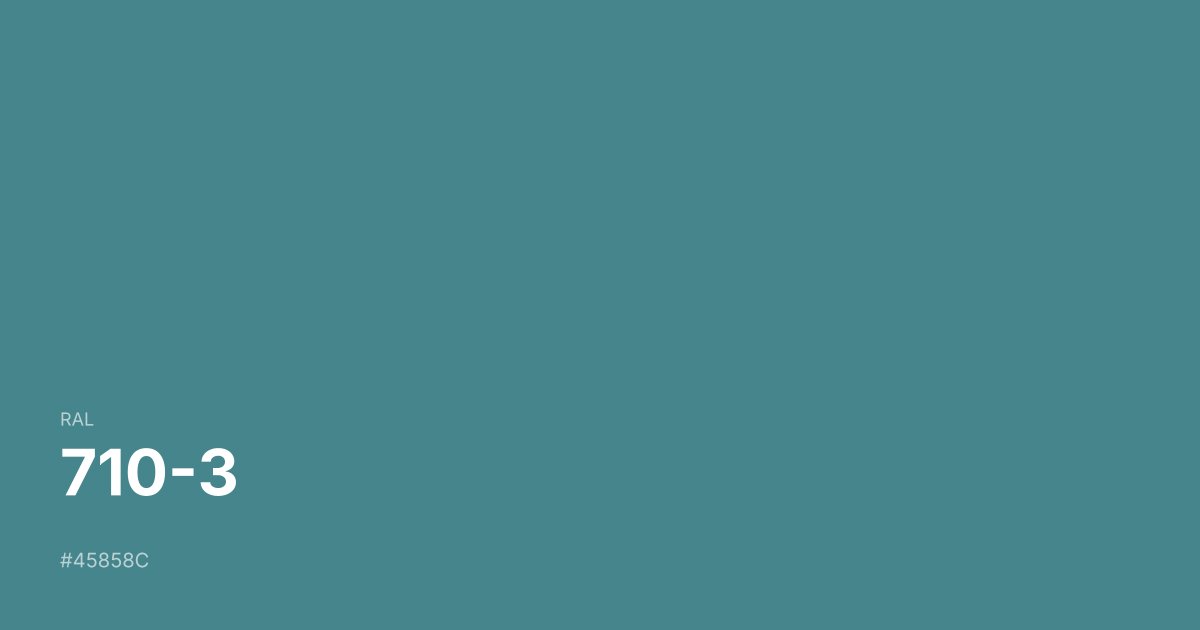 RAL 710-3 color swatch - #45858c hex code for design, paint, and coating reference