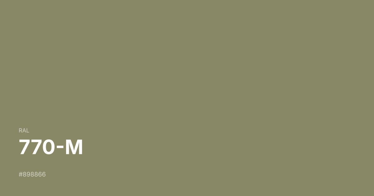 RAL 770-M color swatch - #898866 hex code for design, paint, and coating reference